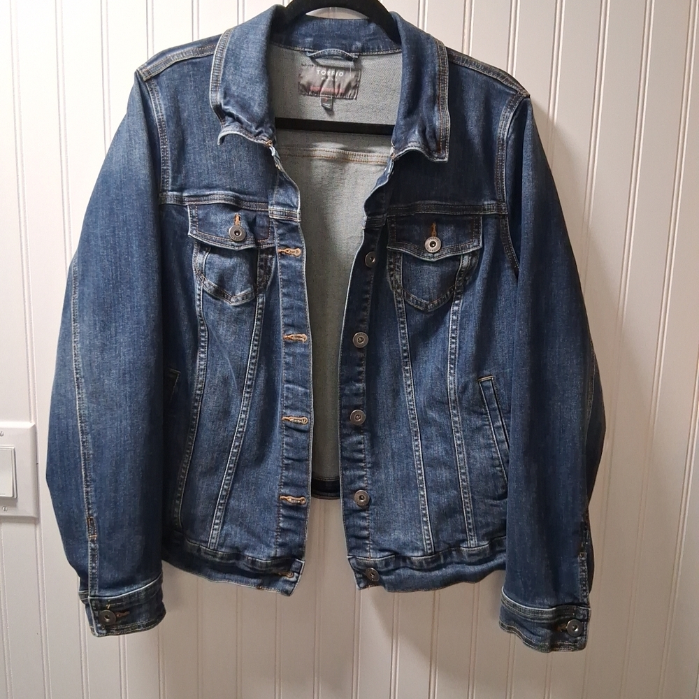 Torrid Dark Blue Denim Jacket Sz 2 18-20 2X - Picture 3 of 11